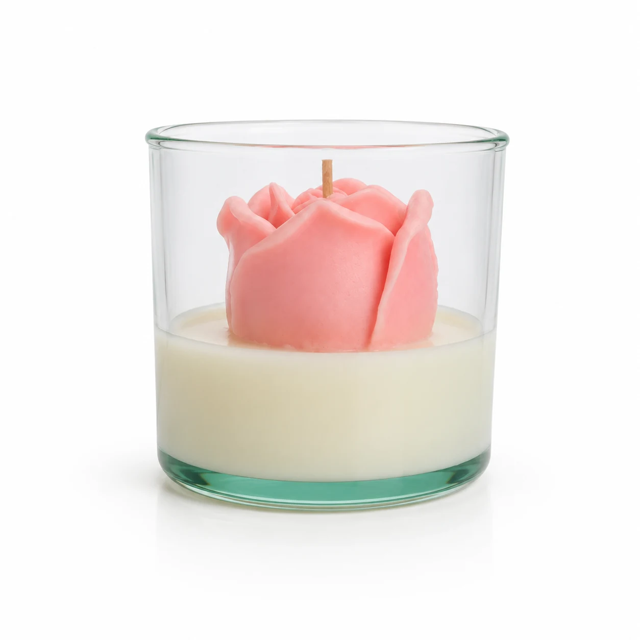 Rosa en Vaso Recto